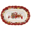 Produktbild: Villeroy & Boch Servierschüssel Toy's Fantasy Schale oval groß, Santa u Kinder, Porzellan, (1-tlg) bunt