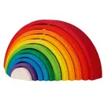 Produktbild: goki Bausteine Regenbogen Spielbausteine, 11 teilig, aus Holz, für Kinder ab 2 Jahren