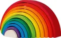 Produktbild: BAUSTEINE REGENBOGEN goki evolution Montessori Spielzeug 11 bunte Bögen stapeln