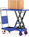 Produktbild: Pallit Hubtischwagen klappbar mit Fußpumpe 300kg Tragkraft & 900mm Hubhöhe Höhenverstellbarer Scherenhubtisch Hebebühne Hubtisch Scherentisch Hydraulisch