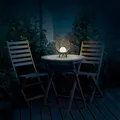 Produktbild: Paco Home Outdoorleuchte Stehleuchte Tischleuchte Außen Terrasse Garten IP 54 Spritzwassergeschützt Kabel 3m, Lampenart: Tischleuchte LED, Farbe: Anthrazit (milchig)