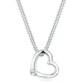 Produktbild: Elli Kette mit Anhänger Herz 925 Sterling Silber, mit Kristallen von Swarovski®, Herz silberfarben 45