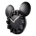 Produktbild: Lafocuse 3D Ziffern Maus Wanduhr für Jungen und Mädchen, Kinder Wanduhr Schwarz Deko, Uhren fürs Kinderzimmer Kindergarten Schule 32x28x5cm