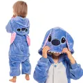 Produktbild: Kinder Pyjama Kigurumi Onesie Stich Kostüm Blau 135-145 cm