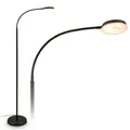 Produktbild: LED Stehlampe Dimmbar Stehleuchte 125,5cm Leselampe Schwenkbar Warmweiß Schwarz