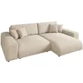 Produktbild: luma-home Ecksofa, Beige, Kunststoff, 3-Sitzer, Füllung: Polyurethan (Pur), Eckteil, L-Form,L-Form, 255x165 cm, Wohnzimmer, Sofas & Couches, Wohnlandschaften, Ecksofas