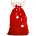 Produktbild: Weihnachtssack, XXL Nikolaussack Weihnachtsmann Sack Santa Sack Geschenkesack Weihnachtsmannsack für Geschenke Rot und Weiss (70 x 110 cm)