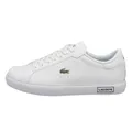 Produktbild: Lacoste Herren Low Sneaker POWERCOURT Weiß Schwarz Glattleder, Farbauswahl:weiß, 9999-englisch-eu-mapping:43