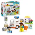 Produktbild: LEGO DUPLO Rettungswagen mit Fahrer - Lernspielzeug für Kleinkinder ab 2 Jahren - Montessori Spielzeug für Rollenspiele - Rettungswagen Spielzeug mit Auto, Haus, 2 Figuren - Geschenk für Kinder 10447