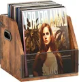 Produktbild: Schallplatten-Aufbewahrungsbox, 60 LPs, Tragbar, Rustikales Design, Innenbereich