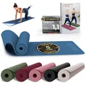 Produktbild: NEOLYMP Yogamatte rutschfest & gelenkschonend – Gelenkschonende Gymnastikmatte & Fitnessmatte für Zuhause – 183x61cm Trainingsmatte aus PVC – Sportmatte für Yoga, Pilates, Workout (Indigoblau)