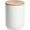 Produktbild: ZELLER 19858 Vorratsdose 1500 ml Keramik, weiß mit Bambusdeckel, ca. Ø 13 x 17,5 cm - Weiß