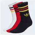 Produktbild: adidas Originals Sportsocken 3S CREW S 3P für Laufen, knöchellang, mit 3-Streifen und Trefoil Logo weiß M