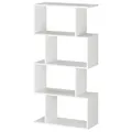 Produktbild: RICOO Standregal 4 Regalböden WM074-WM Raumteiler Regal weiß matt 140×70×30 cm Bücherregal Holzregal Wand Würfelregal Büroregal klein Regale & Ablagen Bookshelf Wandregal Holz