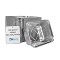 Produktbild: Enpack Aluschale R1-845L - 100 Stück Aluminiumschale mit Deckel - Menüschale - eckige Alu Form mit 845ml - Take away - Grillschalen - Einwegverpackungen - Einmalbehälter Auflauf