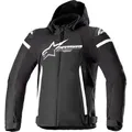 Produktbild: Alpinestars Zaca, Textiljacke wasserdicht - Schwarz/Weiß - M