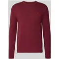 Produktbild: Tommy Jeans Slim Fit Pullover aus reiner Baumwolle in Bordeaux, Größe L