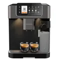 Produktbild: Grundig KVA 8230 Kaffeevollautomat, Kaffeemaschine, 18 Kaffeespezialitäten, 13 Mahlgrade, Milchbehälter, leistungsstark 1350 W, 19 Bar Pumpendruck, Zweifachdüse, Beleuchtung, Schwarz/Dunkelsilber