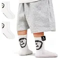 Produktbild: von Jungfeld Tennissocken Smiley Kids Sportsocken Bio-Baumwolle Unisex (2-Paar, 2er-Pack) weiß 27-30