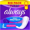 Produktbild: Always Daily Protect Slipeinlagen Damen Long 48 Stück Big Pack Frischer Duft