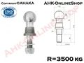 Produktbild: 3500 kg Kugelkopf Anhängerkupplung AHK für Ackerschiene Kupplungskugel 50mm M22
