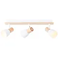 Produktbild: Brilliant Daintree Spotbalken 3flg weiß/natur, Metall/Holz, 3x D45, E14, 28 W