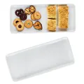 Produktbild: 2x Anna Kuchenplatte weiß rechteckig Porzellan Stollen Kekse Servier-Platte
