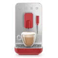 Produktbild: Smeg, Kaffeevollautomat mit Dampffunktion BCC02RDMEU, Dampfdüse, integriertes Mahlwerk, Thermoblocksystem, 1,4 l Tank, 19 Bar Pumpendruck, Kompaktmessungen, 1350W, Rot