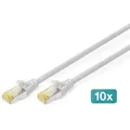Produktbild: DIGITUS CAT 6A S-FTP Patchkabel, 2 m, 10 Stück, Grau m, 10 Stück, Farbe Grau