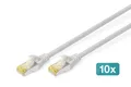 Produktbild: Digitus CAT 6A S/FTP Patchkabel, 10 Stück