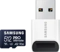 Produktbild: Samsung microSDXC PRO Ultimate 512GB 130 MB/s + USB-Adapter MB-MY512SB/WW