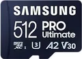 Produktbild: Samsung PRO Ultimate MB-MY512SB - Flash-Speicherkarte - 512GB - A2 / Video Class V30 / UHS-I U3 - microSDXC UHS-I - Blau (MB-MY512SB/WW)