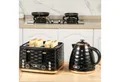 Produktbild: HOMCOM Toaster Frühstück-Set mit 1,7L Wasserkocher, Toaster, 4 Schlitze, für 4 Scheiben, 2200 W, Auftau-, Aufwärm- und Krümelschublade, Otter-Thermostat, Schwarz