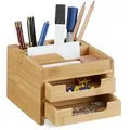 Produktbild: Relaxdays Schreibtisch Organizer Bambus Hellbraun
