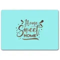 Produktbild: speecheese Fußmatte Home Sweet Fußmatte in 35x50 cm ohne Rand mit hellblauem Hintergrund
