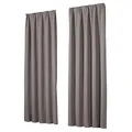 Produktbild: heimtexland Vorhang Blickdicht Thermovorhang Verdunklungsvorhänge 2er Set Kräuselband Deko Gardine Kälteschutz Sonnenschutz Schalldämmung Ökotex Fensterdeko Typ139 Schlamm grau HxB 245x135 cm