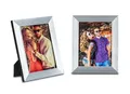 Produktbild: levandeo 2er Set Bilderrahmen 13x18cm Farbe Aluminium Schwarz Fotorahmen Einzelrahmen Tischdeko Deko Rahmen Alu
