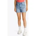 Produktbild: Tommy Jeans Shorts MOM SHORT BI0112 mit Logo-Badge, in blauer Waschung blau 32