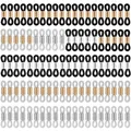Produktbild: HAOBIN 100 StüCk Brillen Ketten Ende Verbinder Brillenkette Halter Verstellbare Silikon Ende Verbinder Anti Rutsch Brillen Kette Halter Connector Ende FüR Brillengestell (100, Schwarz+weiß)