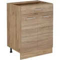 Produktbild: Küchenunterschrank R-Line, Sonoma, 60 cm mit Schublade, ohne Arbeitsplatte Vicco