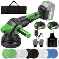 Produktbild: Ginour Poliermaschine Akku 21V mit 2x3Ah Akkus, 900W Bürstenlosen Motor, Exzenter Poliermaschine 15mm 3-Geschwindigkeiten, 2000-6000 RPM, 125mm Polierschwamm