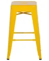 Produktbild: Beliani Hocker 2er Set in industriellem Stil Metall gelb 76 cm Cabrillo