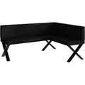 Produktbild: Meblini Eckbank, Schwarz, Textil, L-Form, 168x128 cm, Esszimmer, Bänke, Eckbänke