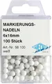 Produktbild: WEDO Markierungsnadeln Größe 6 mm weiß 100 Stück