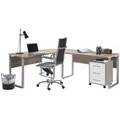 Produktbild: Büro Office Edition Set 0 Weiß/Eiche, 2-teilig