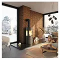 Produktbild: Kaminofen Haas & Sohn Vitus.l Stahl schwarz 6,4 kW mit Holzfach und Wärmeplatte - Schwarz