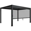 Produktbild: Juskys Pergola Lamellendach Tahiti 3 x 4 m inkl. 1x Seitenwand 4 m Anthrazit