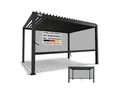 Produktbild: Juskys Lamellendach Tahiti 3x4 m inkl. Seitenwand 4 m - Stahl Pergola - Terrassenüberdachung stabil - Anthrazit