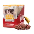 Produktbild: Wild West Beef Jerky, 16 x 25g Honey BBQ Rindfleisch, Beef Jerky high Protein Trockenfleisch, Protein Snack
