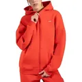 Produktbild: Smilodox Hoodie Lyanna, Oversize Zip Kapuzenpullover mit Reißverschluss, Flauschig Sweatshirt Kängurutasche Pulli Sweater warm bequem Streetstyle Alltag rot XS